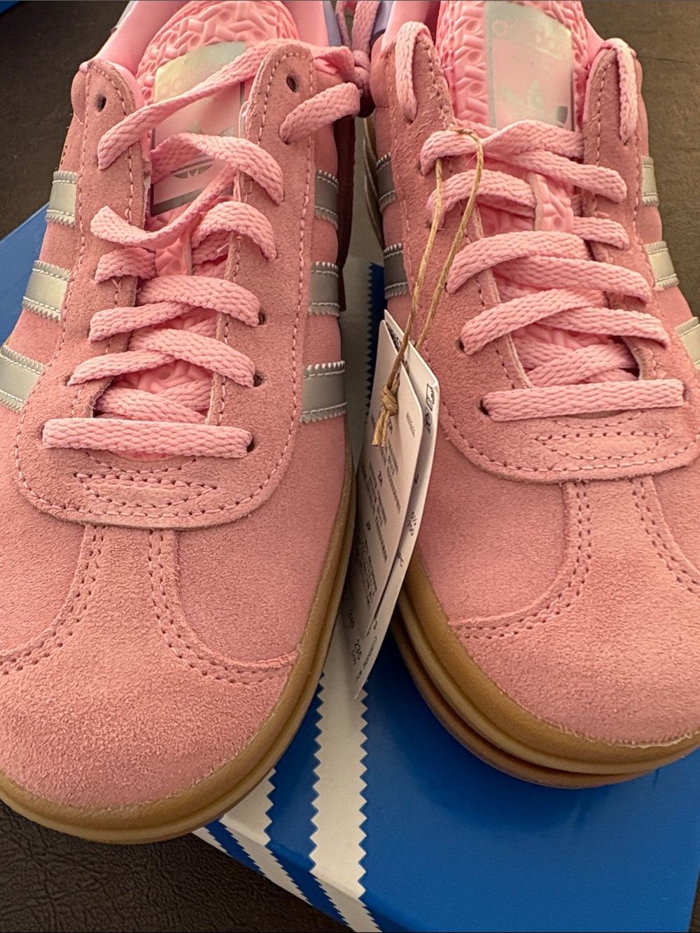Adidas Gazelle Bold Platform Sneakers - Pink with Gum Sole 6Y/7.5W - Picture 8 of 9